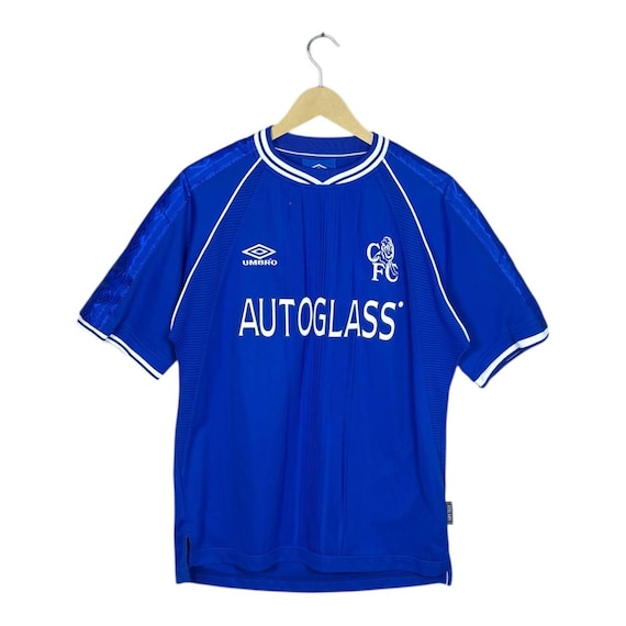 Vintage 1999-01 Chelsea FC Home Jersey Umbro Autoglass Classic