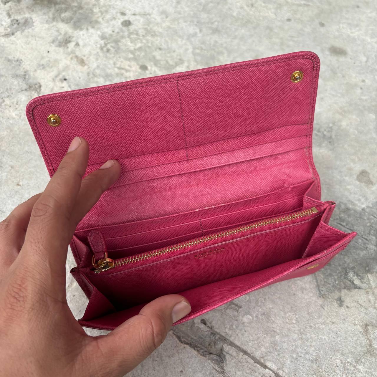 Vintage Prada Saffiano Leather Long Wallet: Ribbon Bow Envelope - Etsy