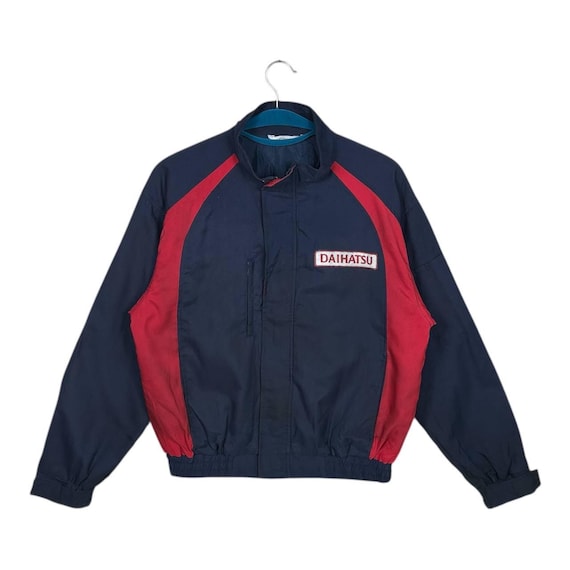 Vintage Daihatsu Mechanic Jacket TB Unifashion Japan Workwear Bomber Blue Red Heavy Duty Automotive Racing Uniform Shell Coat Men’s Size M