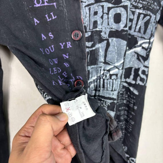 Vintage 90s H. Anarchyism H. Naoto Black Punk Goth Zipper Jacket