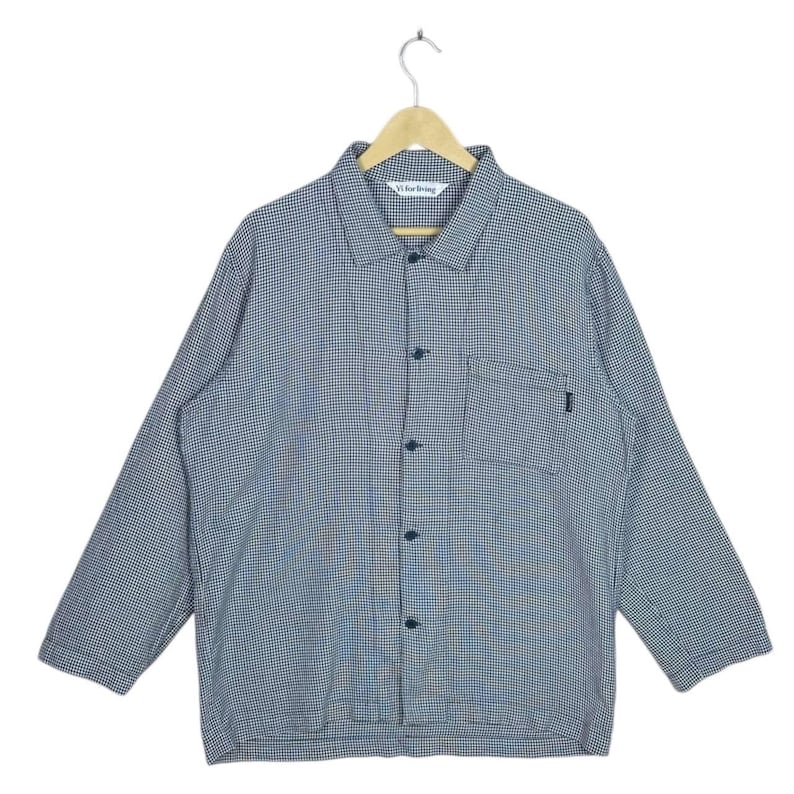Vintage Y's for Living Yohji Yamamoto Houndstooth Shirt L Japanese Archival Fashion 90s Avant-Garde Minimalist Button Up Cotton Top Rare image 1