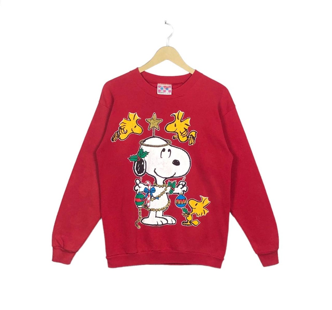 Snoopy Christmas Jumpers Canada Vintage 80s Peanuts Snoopy Graphic