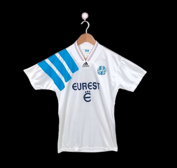 Maillot vintage Olympique Marseille OM 93 1993 anniv. 25 ans Adidas taille XS