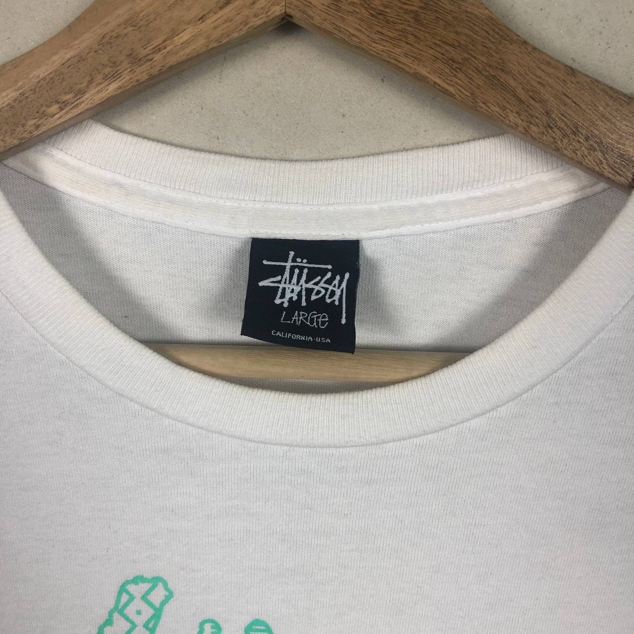 Vintage 90s Stussy World Tour White Long Sleeve Tee (size Large 