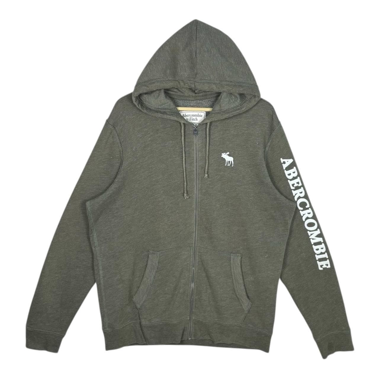 00s【A&F】fur zipup foodie archive glay XL Women's Faux Fur-Lined Logo Full-Zip Hoodie | Women's Sale