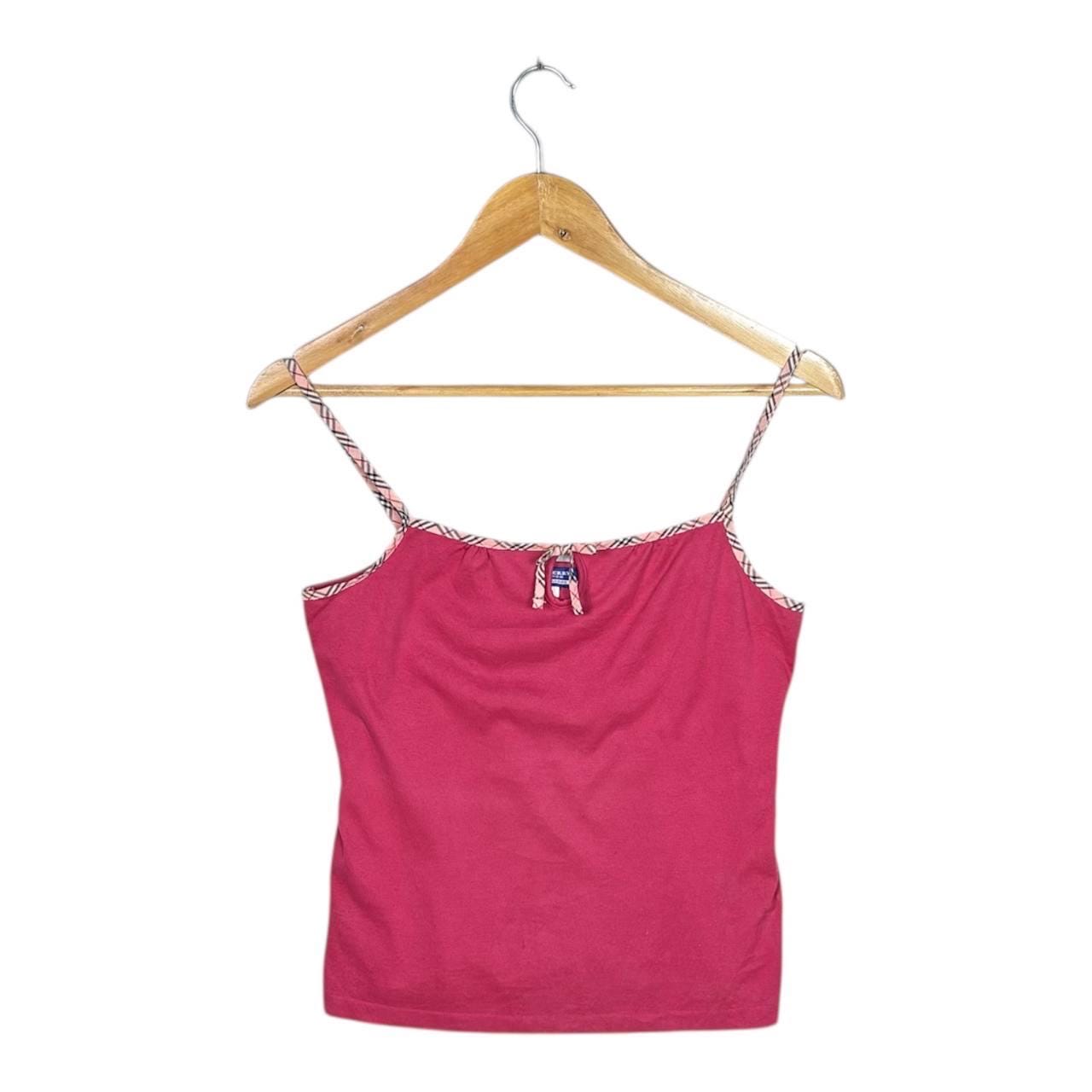 一点物　Y2K 00s Burberry vintage camisole Y2K BURBERRY Light Blue Tank Top (S/M) - Imber Vintage