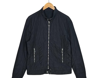 Vintage Gianni Versace Black Down Jacket: Single Rider Style