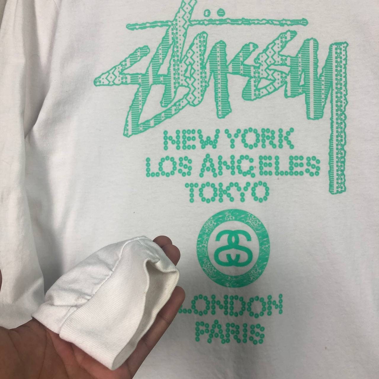 old stussy 80〜90s World Tour Crew スウェット Rare 🔥Stussy Mens