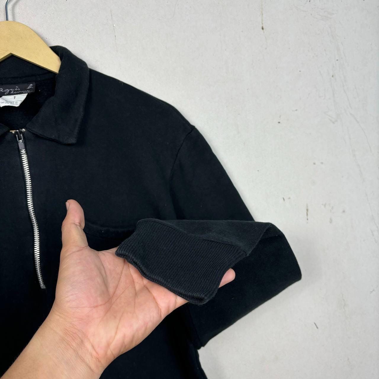 Vintage Agnes B. Homme Half Zip Sweatshirt | 90s Made in Japan 