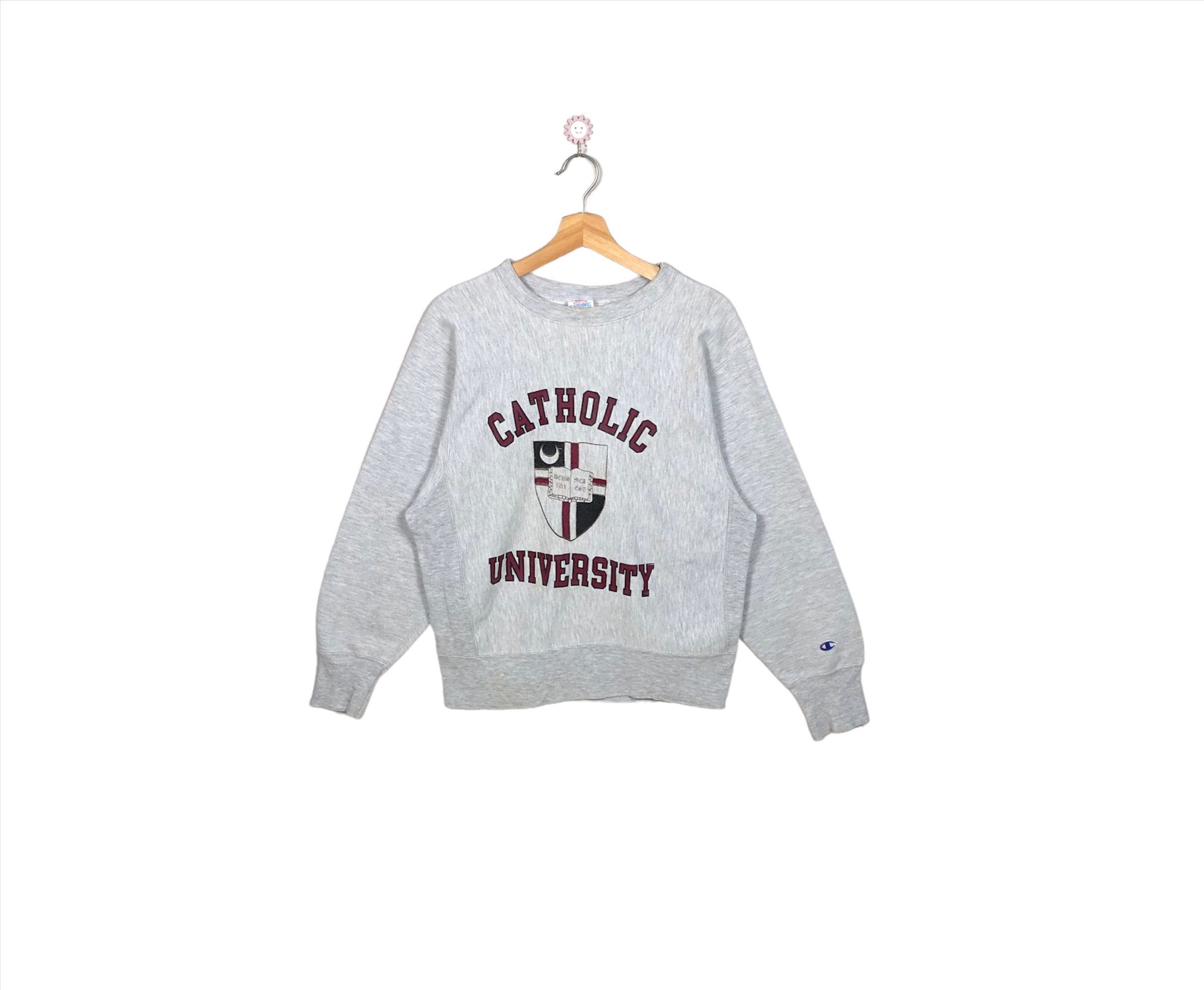 Vintage des années 80 Champion Reverse Weave Catholic University