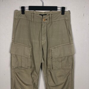 Vintage Y’s Yohji Yamamoto Archival Cargo Pants Multi Pocket Tactical Trousers Beige Cotton Rayon Blend Japanese Designer Fashion Size 2 image 7