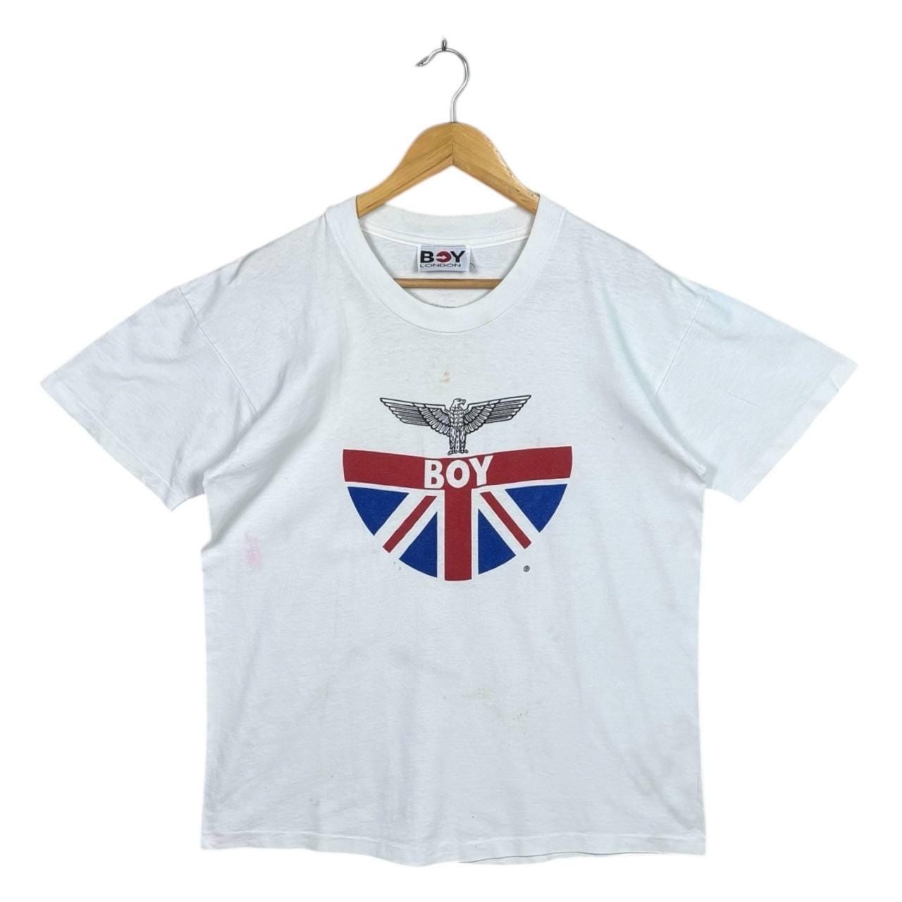 BOY LONDON 90s シングルステッチ ビッグ プリント Tシャツ ヴィンテージ ボーイ ロンドン Tシャツ 90年代 イーグル ユニオン