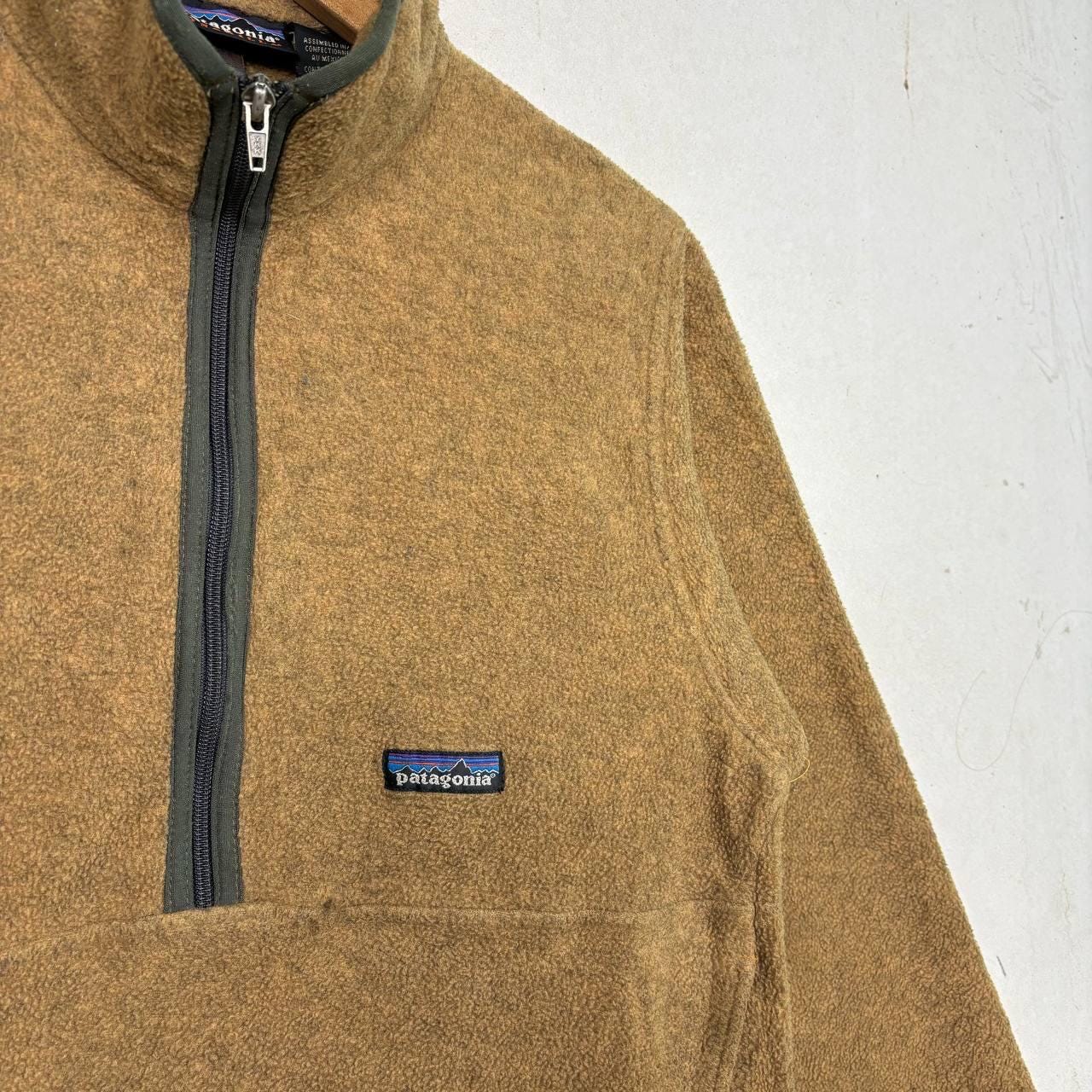 Vintage 90s PATAGONIA Synchilla Pile Fleece Sweater Brown Jacket