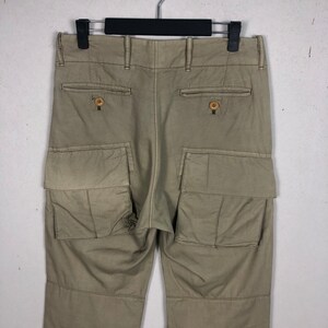 Vintage Y’s Yohji Yamamoto Archival Cargo Pants Multi Pocket Tactical Trousers Beige Cotton Rayon Blend Japanese Designer Fashion Size 2 image 8