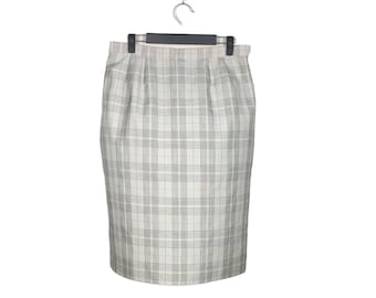 Vintage Burberry Skirt: Nova Check Plaid Pleated Skirt, 27" Waist