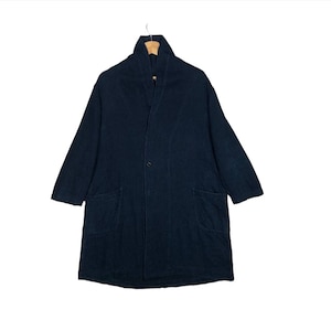 Vintage 90s ISSEY MIYAKE Plantation Denim Long Coat Parkas Jacket Japanese Style