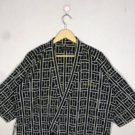 Vintage Gianni Valentino Monogram Kimono Pyjamas - image 4