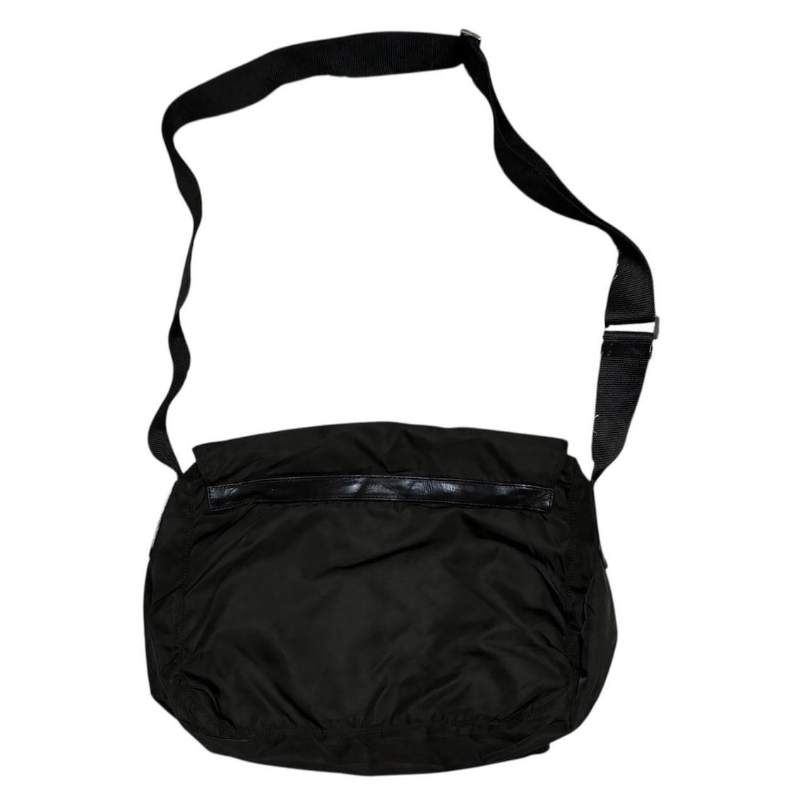 Vintage Prada Vela Nylon Messenger Bag Black Crossbody Utility Pouch Y2K 90s Designer Luxury Shoulder Bag Unisex Work Travel Luxury Gift, foto 3 di 5