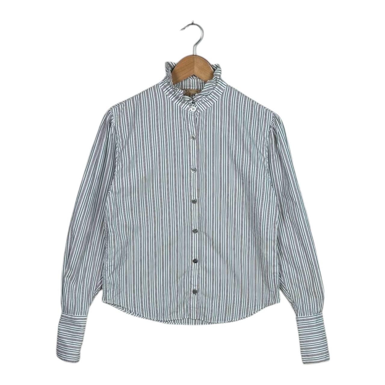 Dior Sports Silk Wool Printed Blouse Dior Chez Moi Oblique Navy 