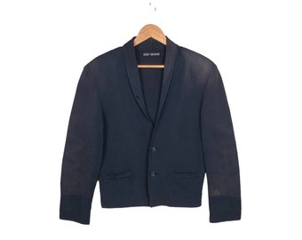 Veste de tailleur bleu marine Issey Miyake vintage - Style délavé