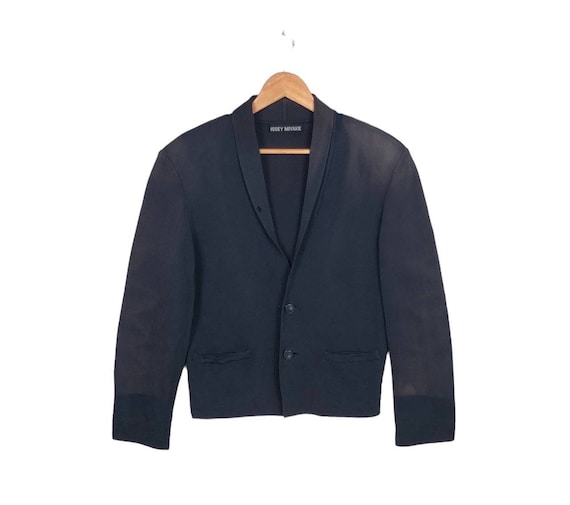 ヴィンテージ イッセイミヤケ ネイビー テーラードジャケット - サン