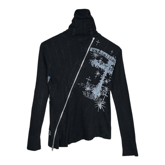 Vintage 90s H. Anarchyism H. Naoto Black Punk Goth Zipper Jacket