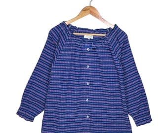 Vintage SACSNY Y’saccs by Yohji Yamamoto Stripe Button Up Shirt Blouses