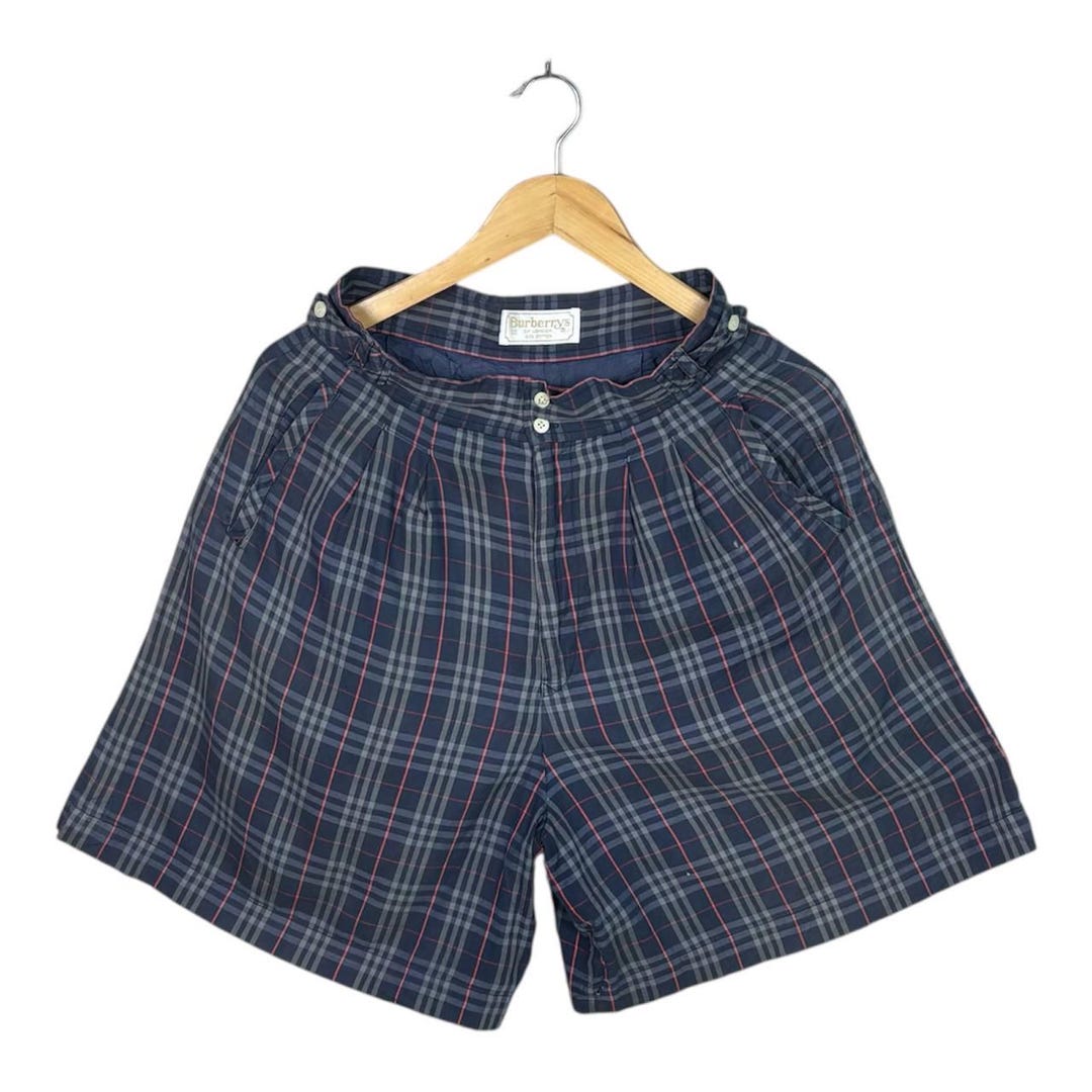 Vintage Burberry Checked Blue Short Pants - Etsy Ireland