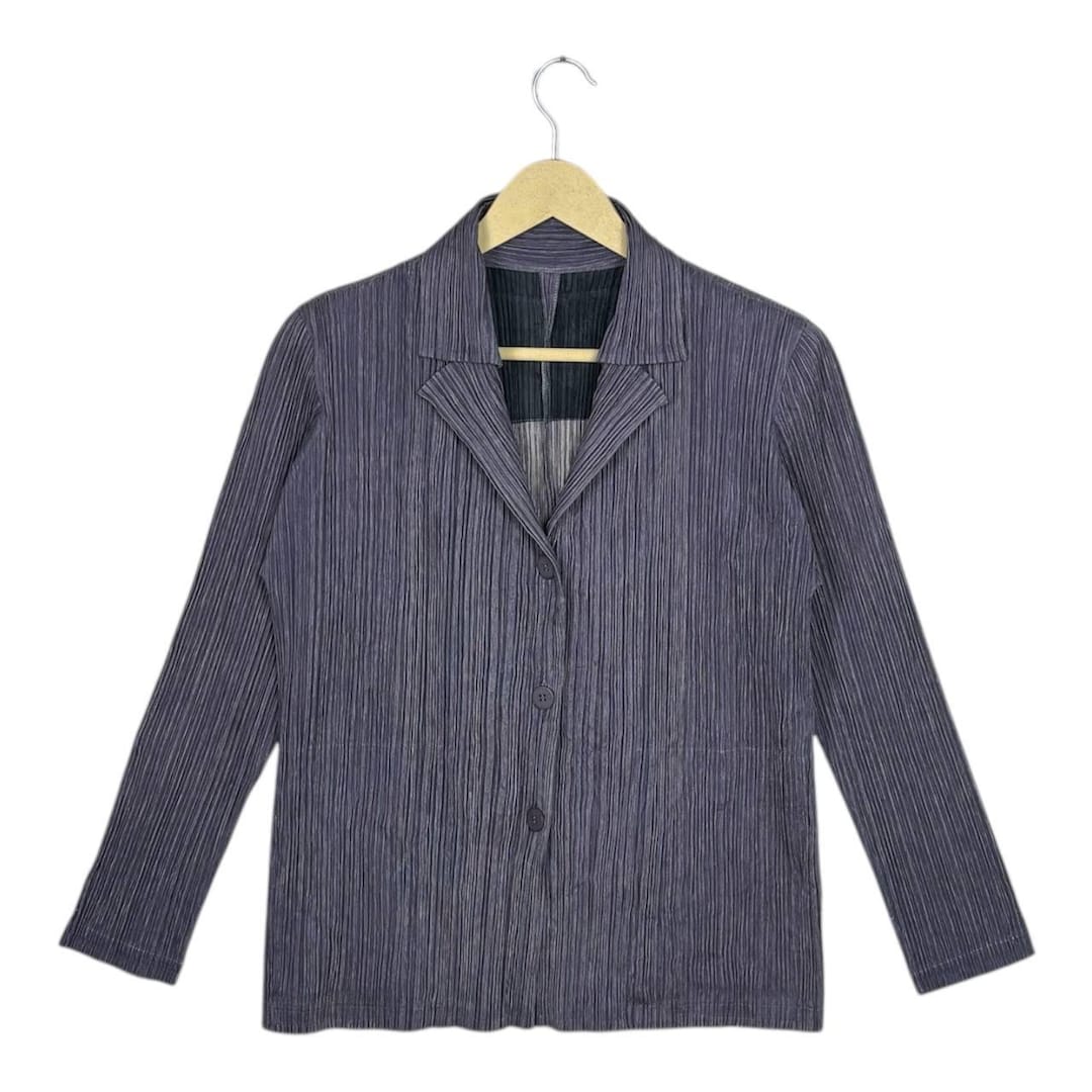 Vintage Pleats Please Issey Miyake Pleated Sculptural Light Jacket 