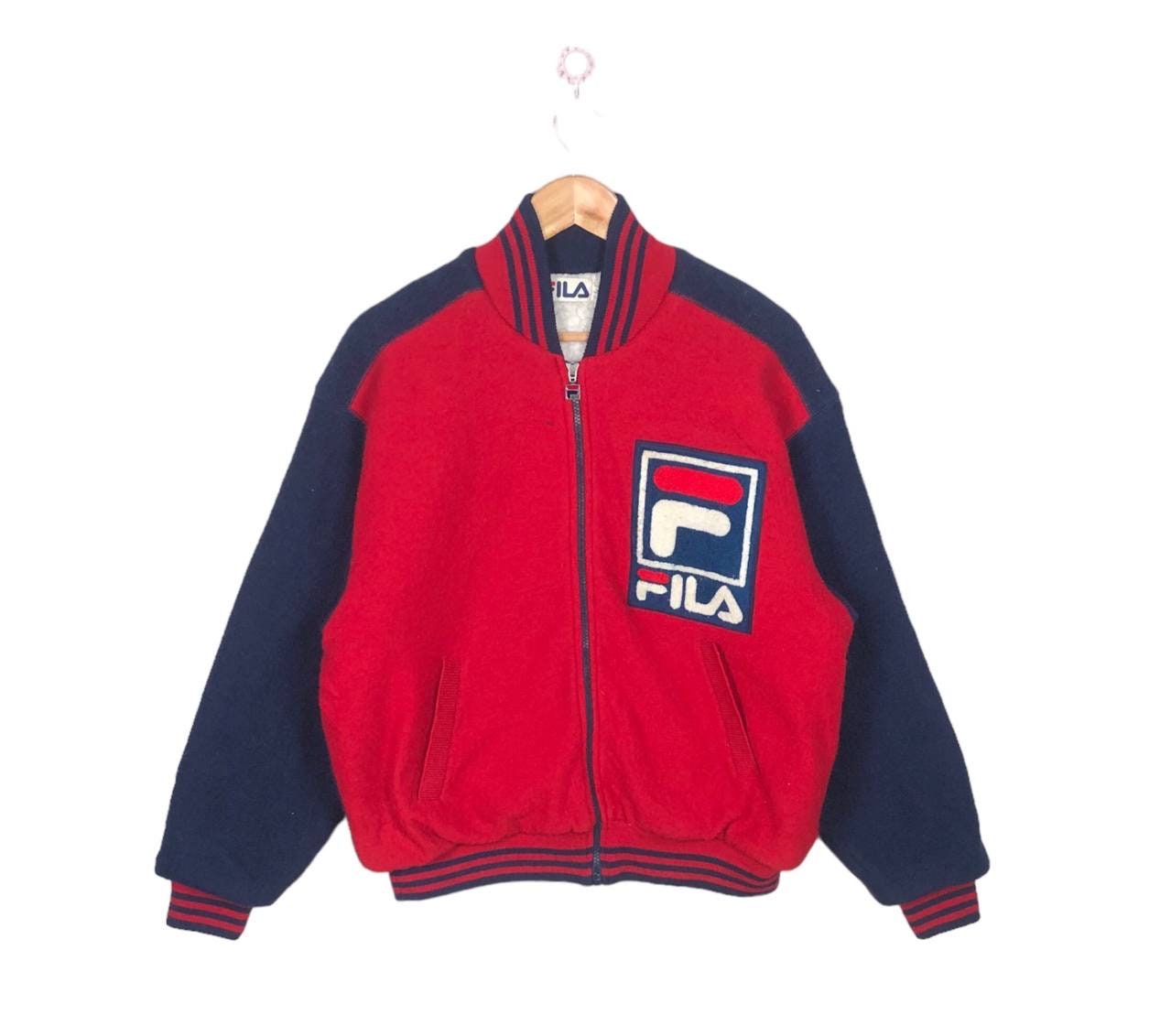90s FILA wool stadium jacket 送料無料』90s MLB チームロゴ