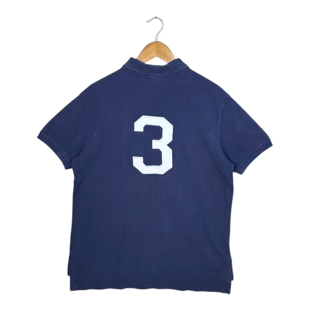 Vintage Polo Ralph Lauren Big Pony LXVII Polo Shirt Navy Blue Red