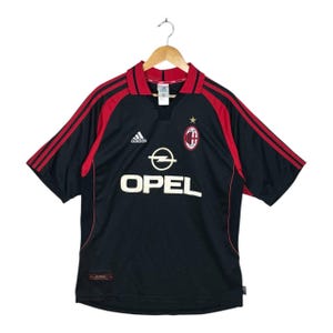 Vintage 2000-01 AC Milan Adidas Opel Redondo 16 Jersey Kit