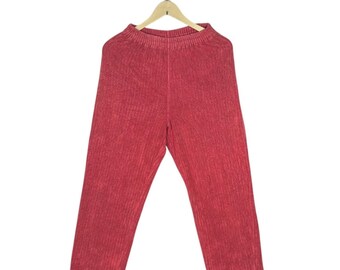 Vintage 80s Issey Miyake I.S. Brown Ribbed Knit Pants Small IM Product Archive Tsumori Chisato Japanese Designer High Waisted Slim Leggings