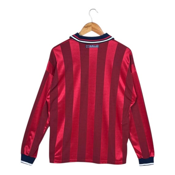 Vintage England Umbro Jersey Long Sleeve M Red Away 1997 1999