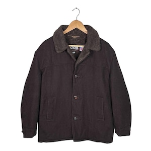 Vintage 80s Schott Wool Jacket Brown 40