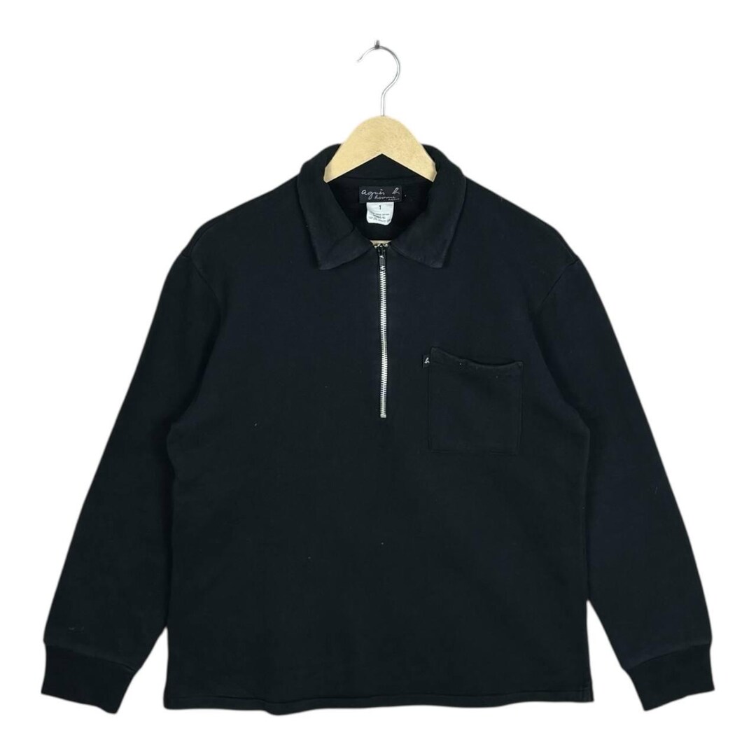 Vintage Agnes B. Homme Half Zip Sweatshirt | 90s Made in Japan