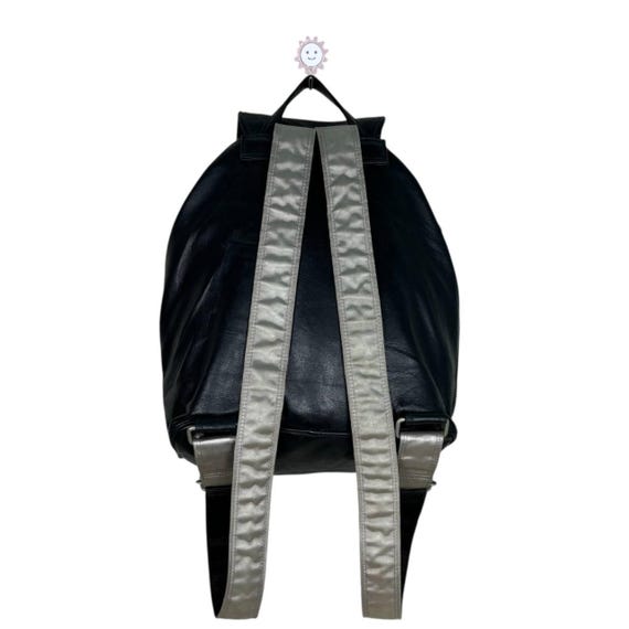 Vintage Jean Paul Gaultier JPG Backpack Silver Nylon Leather Bag