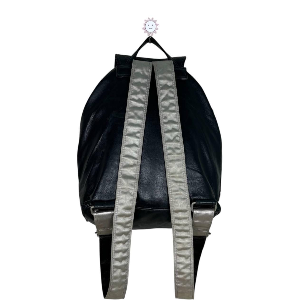 Vintage Jean Paul Gaultier JPG Backpack Silver Nylon Leather Bag