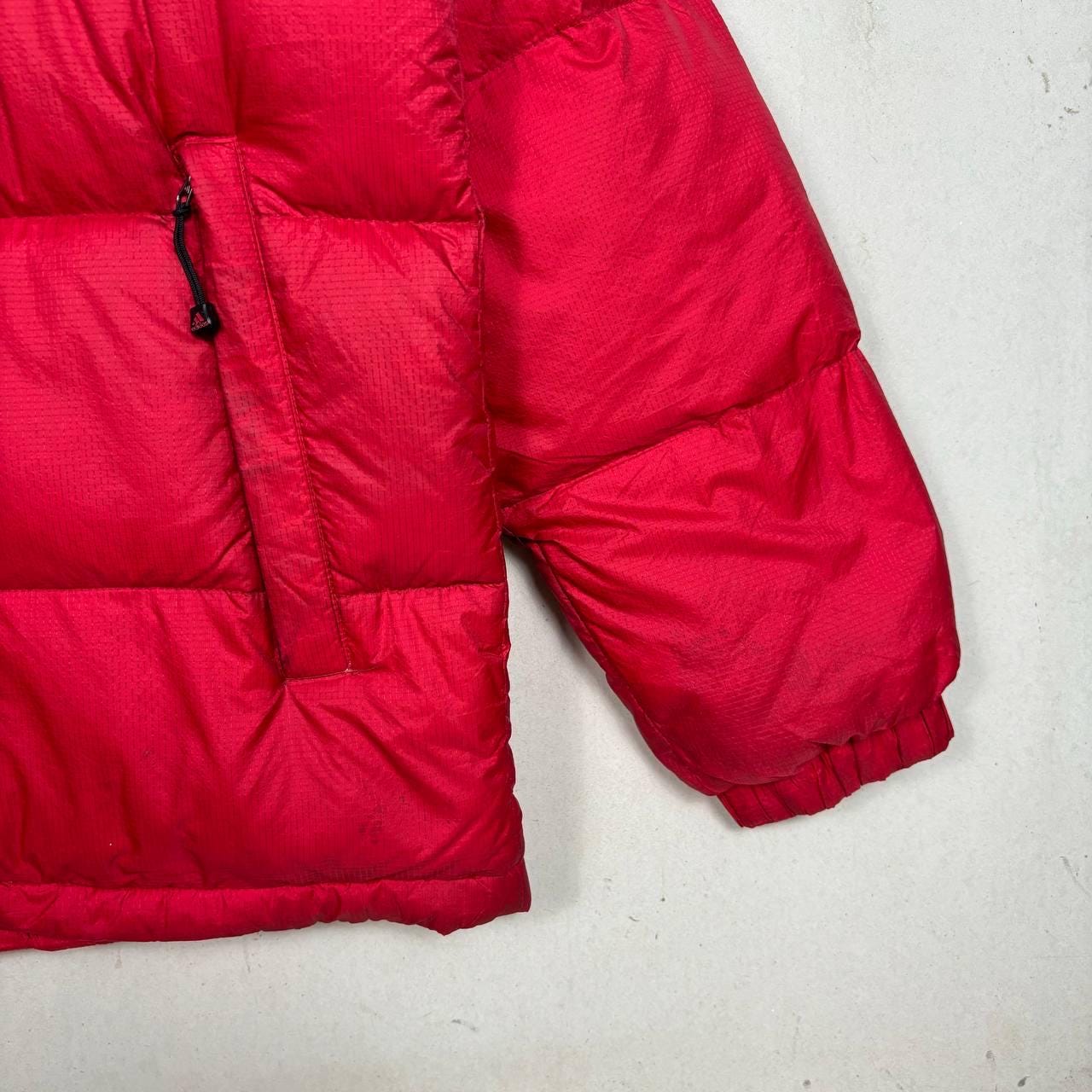 Y2k Adidas Puffer Down Jacket Red and Black Large - Etsy Israel
