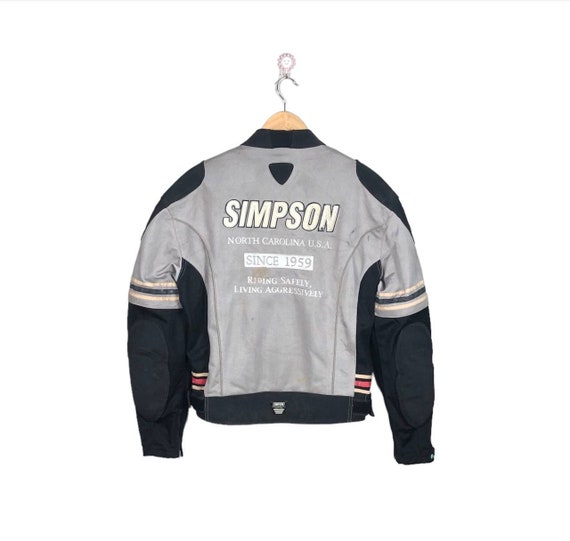 Vintage Simpson Mesh Riding Jacket Racing USA Padded Jacket