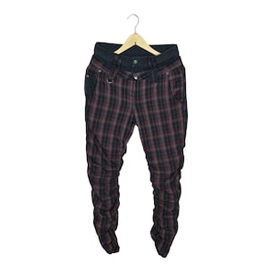 open lace back dress Tartan Pants 4XL