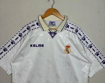 RARE! Vintage 1996-97 Real Madrid Kelme Home Jersey Paw Print