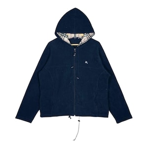 Vintage Burberry London Navy Blue Hoodie Full Zipper - Etsy