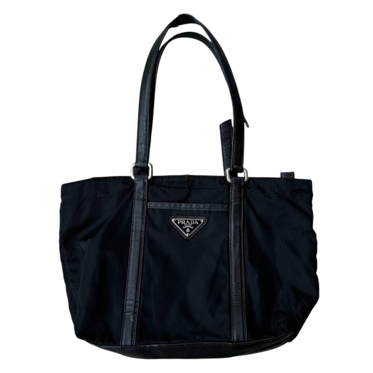 バッグ Vintage Prada Hand Bag Black Nylon s-l400.jpg