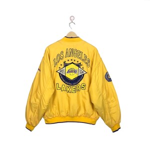 Vintage 90s NBA Los Angeles Lakers Nutmeg Mills Bomber Jacket