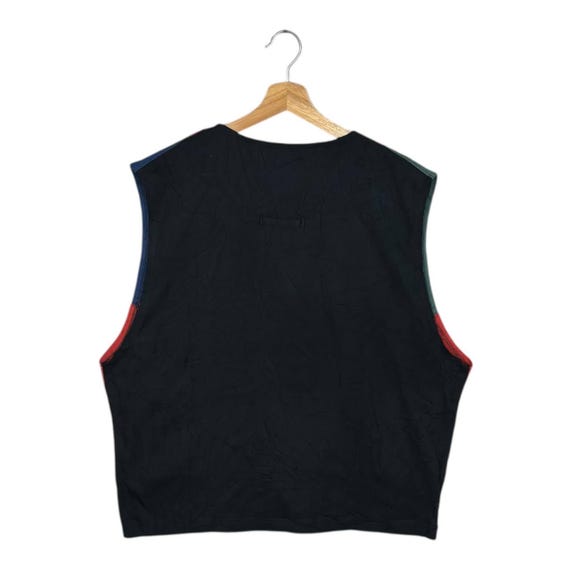Vintage Multicoloured Patchwork Waistcoat Vest - image 2