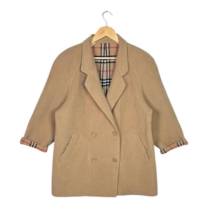 Vintage Burberry Cashmere Jacket - Shearling Wool Novacheck Jacket