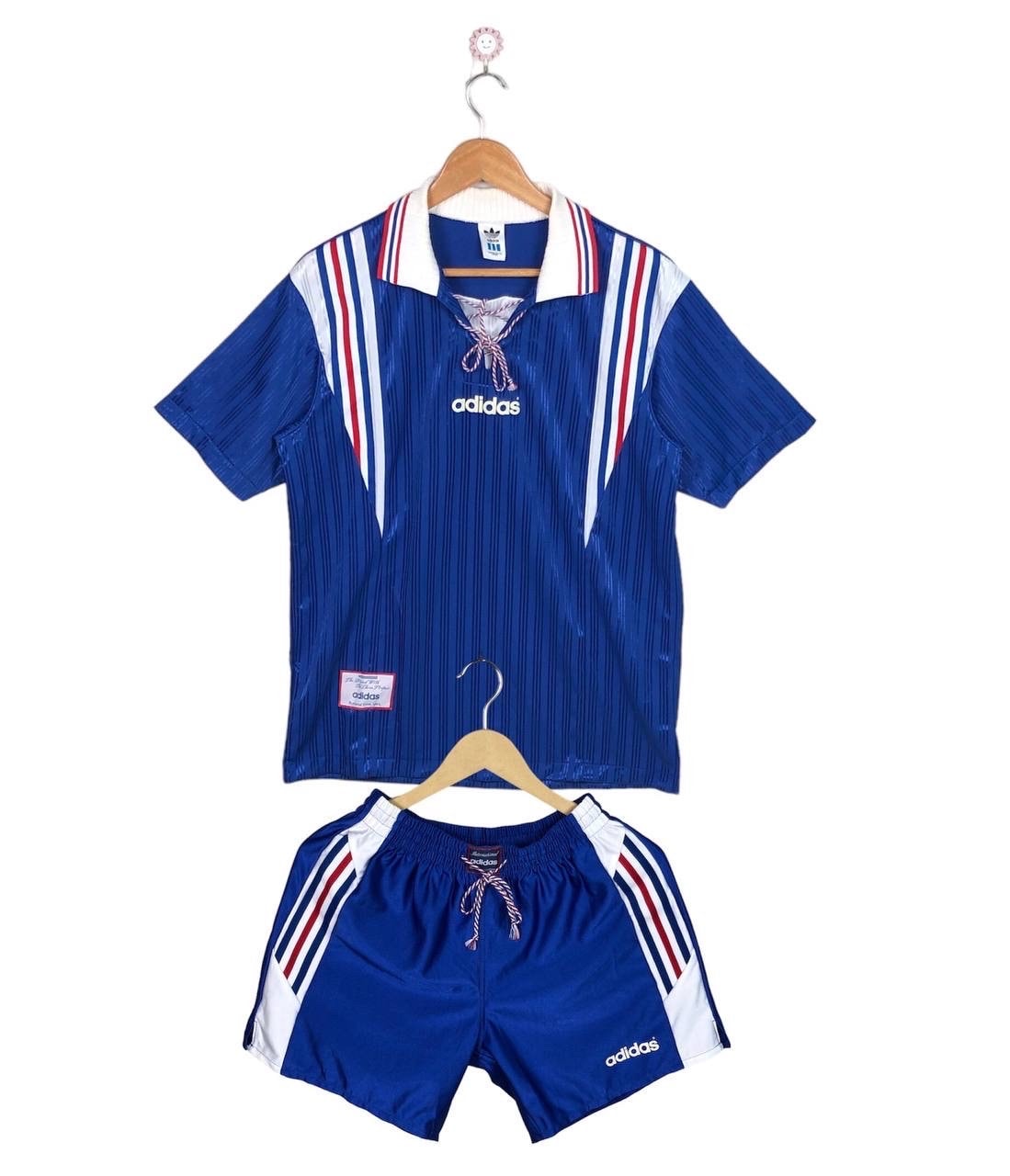 Vintage 1996 FIFA France Football Kit Template Jersey With Pant