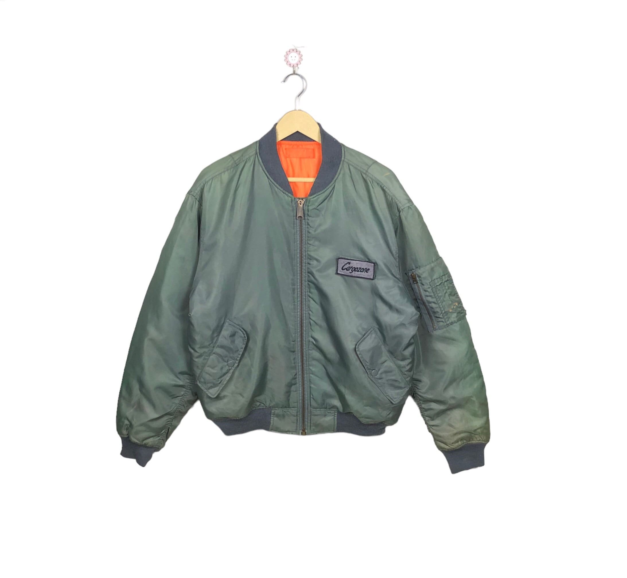 Vintage 80s USAF Military Flight Jacket Bomber Sun Faded - Etsy