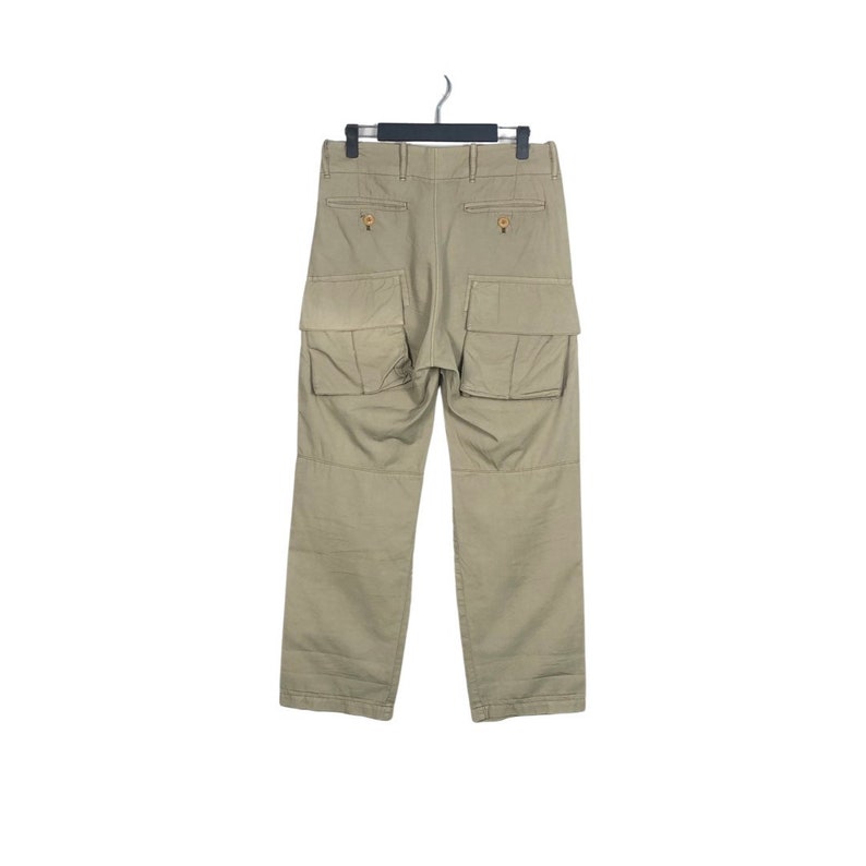 Vintage Y’s Yohji Yamamoto Archival Cargo Pants Multi Pocket Tactical Trousers Beige Cotton Rayon Blend Japanese Designer Fashion Size 2 image 2